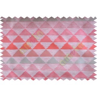 Pink Blue Red Geometric Triangle Design Poly Fabric Main Curtain-Designs