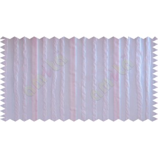 Pink Silver Vertical Stripes Poly Fabric Main Curtain-Designs