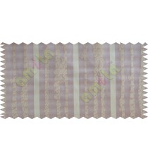 Brown Yellow Green Vertical Stripes Poly Fabric Main Curtain-Designs
