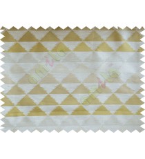 Yellow Green Beige Geometric Triangle Design Poly Fabric Main Curtain-Designs