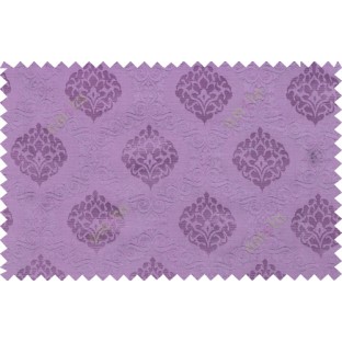 Pure purple color beautiful seamless damask pattern polycotton main curtain designs