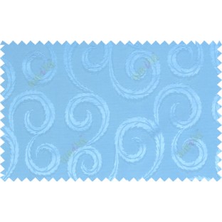 Sky blue color seamless traditional design with thick background fab polycotton main curtain designs