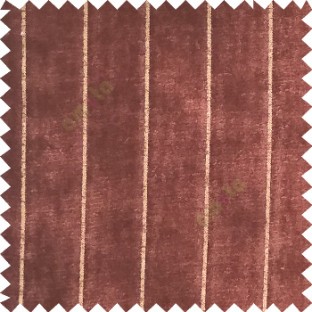 walnutt brown gold color vertical stripes texture finished velvet surface soft touch sofa fabric