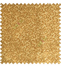 Gold color traditional small swirls pattern carved designs velvet surface soft touch sofa fabric