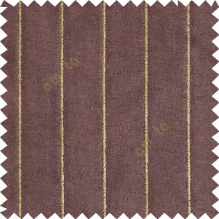 Dark chocolate brown gold color vertical stripes texture finished velvet surface soft touch sofa fabric