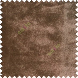 Brunette brown color complete plain designless surface velvet touch sofa fabric