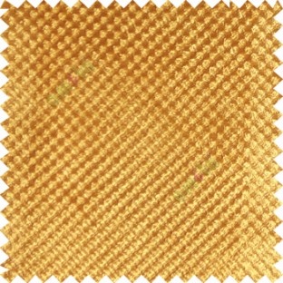Yellow color solid texture finished polka dots surface velvet touch embossed pattern sofa fabric