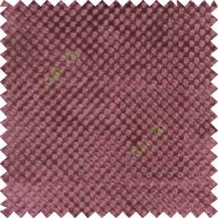 Purple color solid texture finished polka dots surface velvet touch embossed pattern sofa fabric