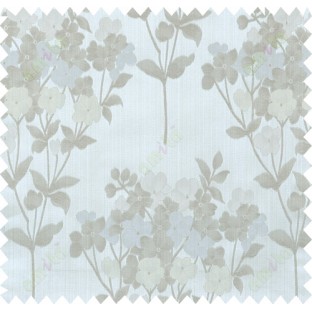 Beige brown grey natural floral design polycotton main curtain designs