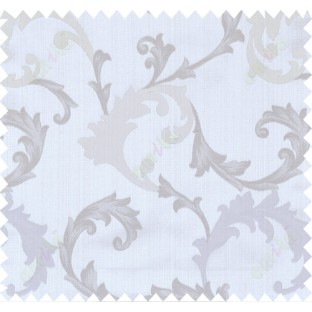 Grey beige green colour floral paisley design polycotton main curtain designs