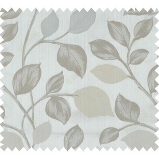 Beige brown grey colour beautiful natural floral design polycotton main curtain designs