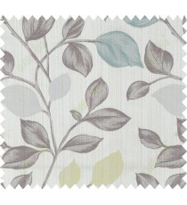 Yellow brown grey blue colour beautiful natural floral design polycotton main curtain designs