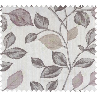 Pourple brown grey colour beautiful natural floral design polycotton main curtain designs