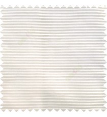 Cream color horizontal bold and strong stripes on transparent polyester background fabric sheer curtain