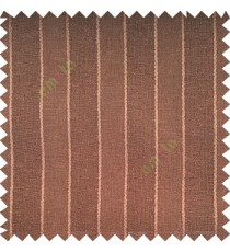 Dark chocolate brown color vertical parallel stripes texture finished with polyester transparent net finished base fabric small texture gradients sheer curtain