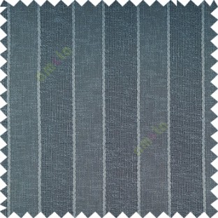 Steel blue color vertical parallel stripes texture finished with polyester transparent net finished base fabric small texture gradients sheer curtain