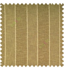 Dark yellowish green color vertical parallel stripes texture finished with polyester transparent net finished base fabric small texture gradients sheer curtain