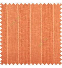 Orange color vertical parallel stripes texture finished with polyester transparent net finished base fabric small texture gradients sheer curtain