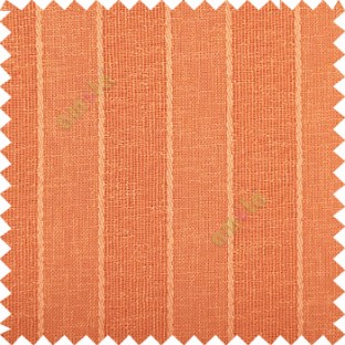 Orange color vertical parallel stripes texture finished with polyester transparent net finished base fabric small texture gradients sheer curtain