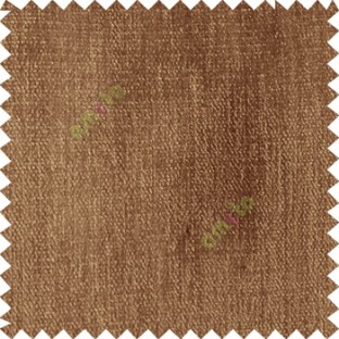Copper brown color solid plain texture gradient finished chenille velvet soft touch sofa fabric