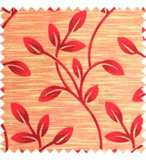 Maroon gold color beautiful long flower tree leaf pattern horizontal lines texture finished background polyester main curtain fabric