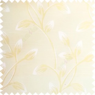 Beige color beautiful long flower tree leaf pattern horizontal lines texture finished background polyester main curtain fabric
