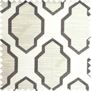 Black beige color traditional pattern horizontal lines ogee design polyester main curtain fabric