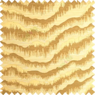 Golden green color horizontal flowing waves texture finished sound waves vertical hanging lines polyester main curtain fabric