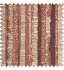Dark brown with beige color vertical texture lines horizontal coloured stripes polyester main curtain fabric