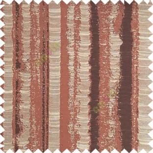 Dark brown with beige color vertical texture lines horizontal coloured stripes polyester main curtain fabric