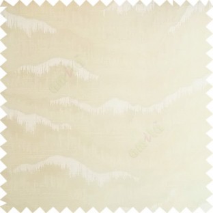 Beige color horizontal flowing waves texture finished sound waves vertical hanging lines polyester main curtain fabric