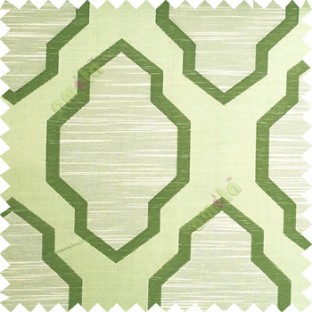 Green beige color traditional pattern horizontal lines ogee design polyester main curtain fabric