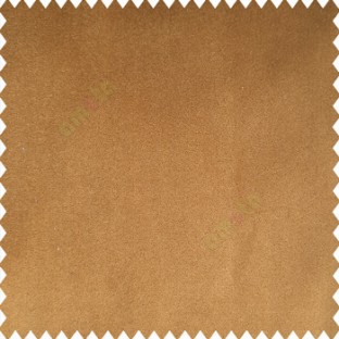 Golden brown color complete plain velvet finished soft touch surface polyester base sofa fabric