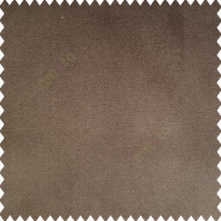 Brownish grey color complete plain velvet finished soft touch surface polyester base sofa fabric