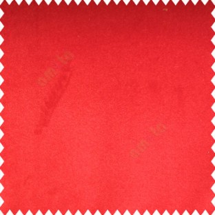 Red color complete plain velvet finished soft touch surface polyester base sofa fabric
