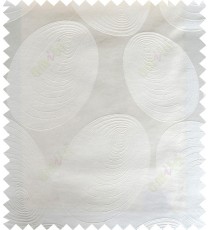 White cream color geometric design polycotton main curtain designs
