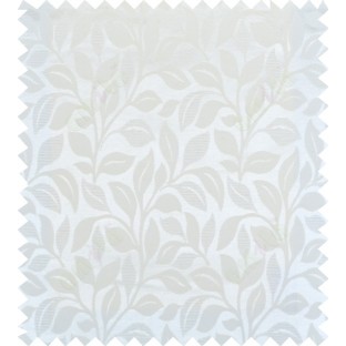 Cream white color floral pattern polycotton main curtain designs