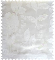 White cream color natural floral design polycotton main curtain designs