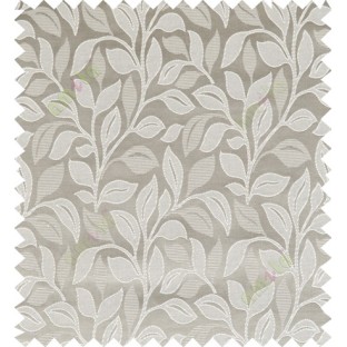 Grey beige color floral pattern polycotton main curtain designs