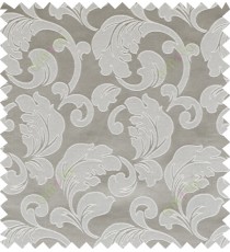 Grey beige color traditional design polycotton main curtain designs