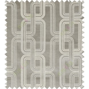 Grey beige color contemporary retro design polycotton main curtain designs