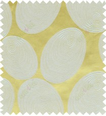Yellow beige color geometric design polycotton main curtain designs