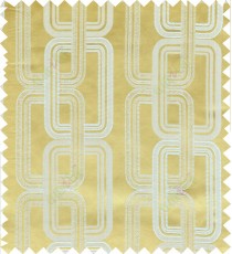 Yellow beige color contemporary retro design polycotton main curtain designs