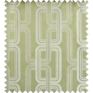 Green beige color contemporary retro design polycotton main curtain designs