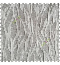 Grey color vertical folded vertical twist lines 3D embossed patterns horizontal texture lines polyester main curtain