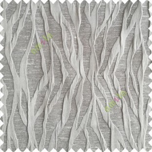 Grey color vertical folded vertical twist lines 3D embossed patterns horizontal texture lines polyester main curtain