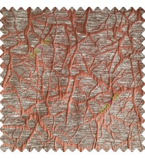Dark brown beige color abstract designs network 3d embossed patterns texture horizontal lines polyester main curtain