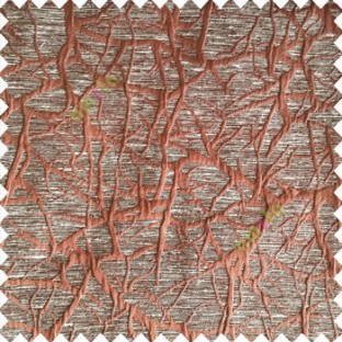 Dark brown beige color abstract designs network 3d embossed patterns texture horizontal lines polyester main curtain
