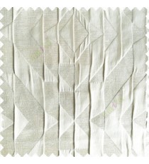 Cream color abstract designs geometric shapes triangles texture background polyester embossed patterns 3D shapes main curtain
