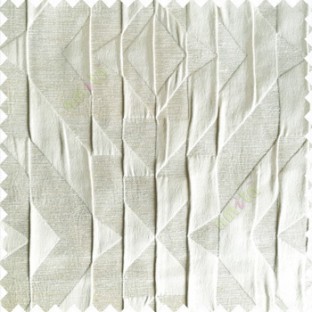 Cream color abstract designs geometric shapes triangles texture background polyester embossed patterns 3D shapes main curtain